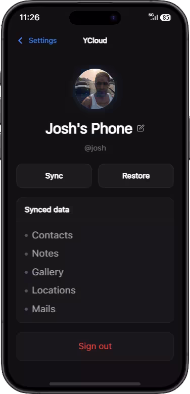 YSeries cloud backup